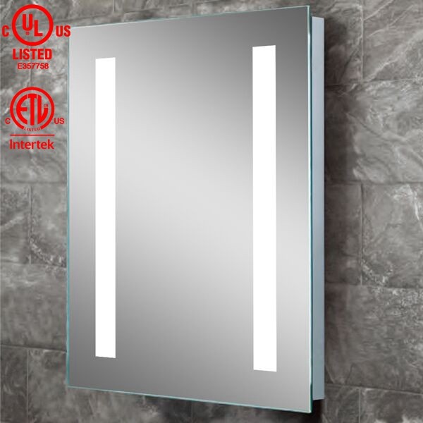 Wall Backlit Feature Rectangle Backlit Bath Light Mirror for Hotel ETL Certification
