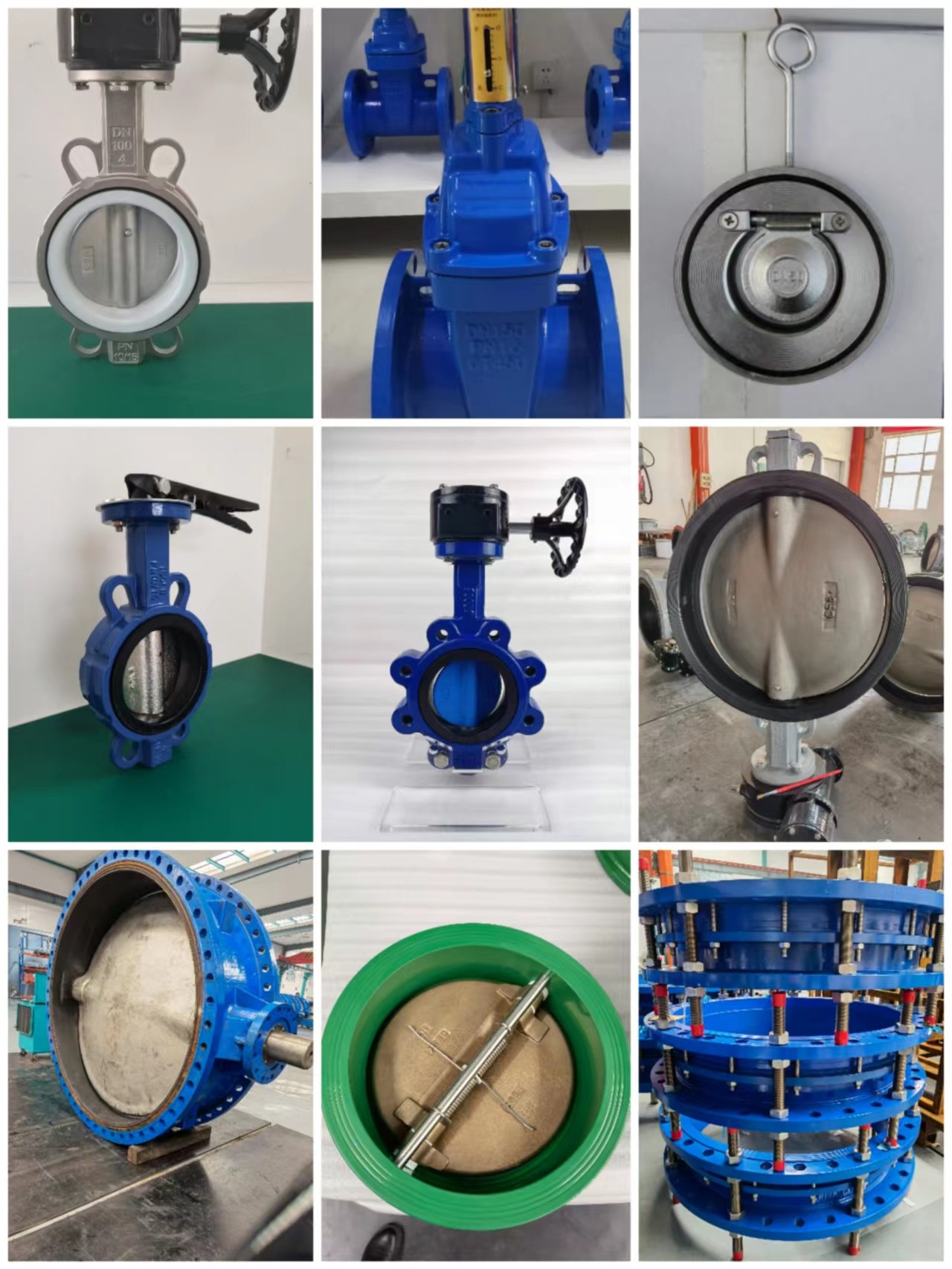 Ptfe Coated Lining Split Body Pneumatic Actuator Wafer Butterfly Valve