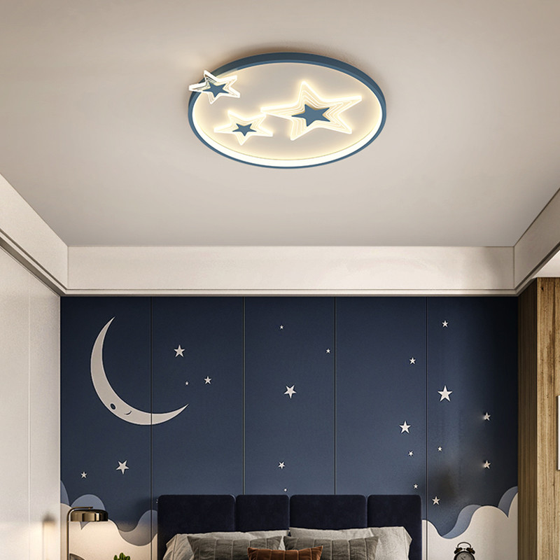 Modern Acrylic Round blue Ceiling Lights For Living Room Bedroom star Ceiling Lights(WH-MA-279)