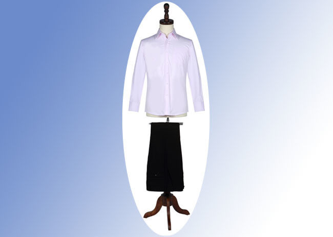 Custom Notch Lapel Office Wear Uniform Office Staff Men'S Pink Shirt