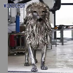 China Outdoor Decor Forged Metal Sculpture WONDERS Lion Metal Sculpture wholesale