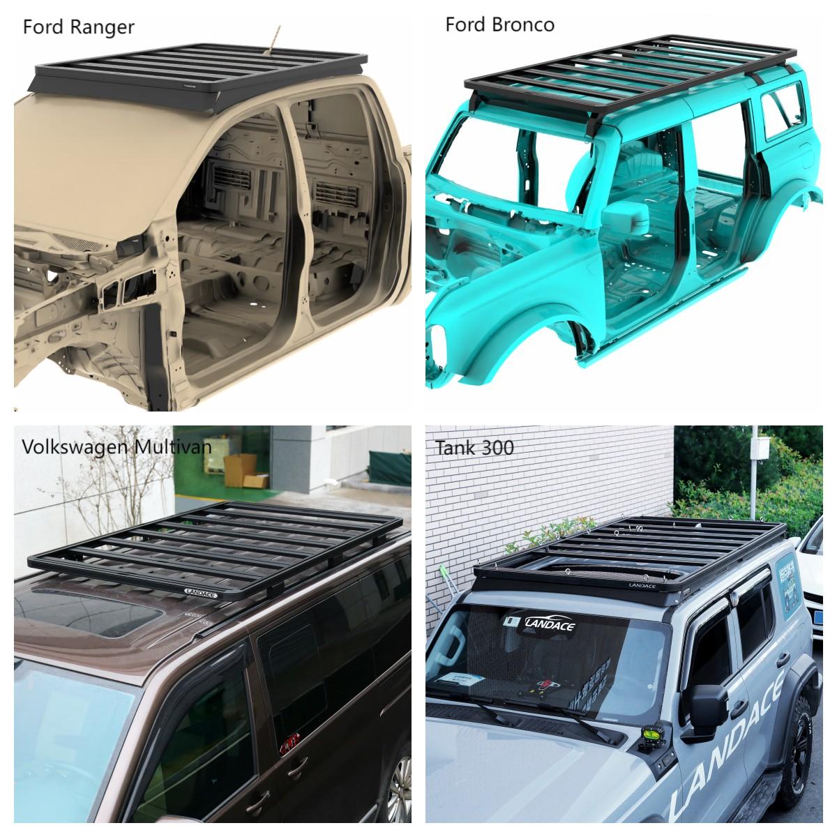 Customized Jeep JK Car Roof Rack Aluminum Alloy Roof Rail Rack