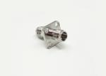 MMW 1.85mm Female to Female 4-hole Flange Straight Stainless Steel RF Adapter