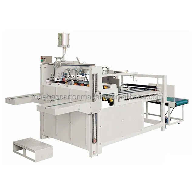 Electric Driven Semi Automatic Carton Folding Box Gluing Machine for 600mm Boxes