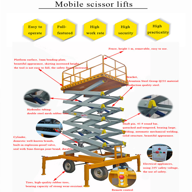 Electro Hydraulic 2000kg 15M Aerial Lifting Platform