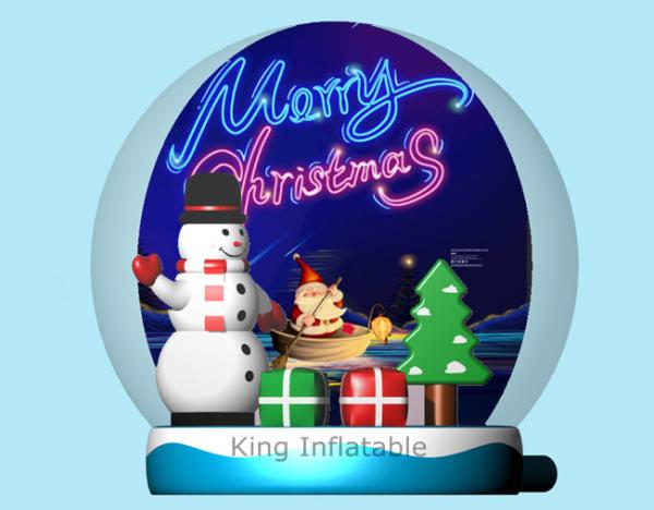 Outdoor PVC Tarpaulin 3M Dia Inflatable Snow Globe For Advertising