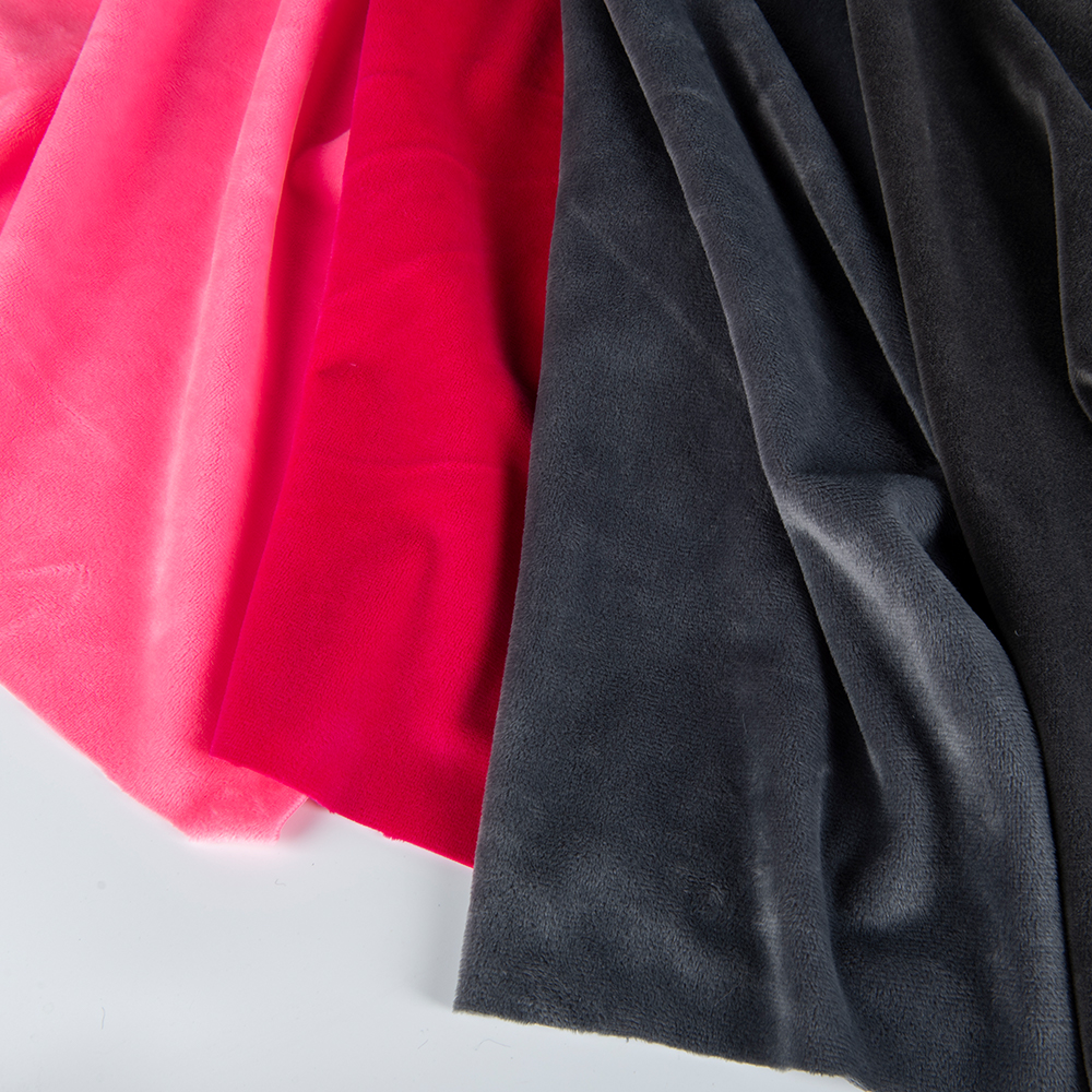 Women's Velvet Blazer Knitted Stretch Velvet Spandex Fabric 220GSM in Customized Color