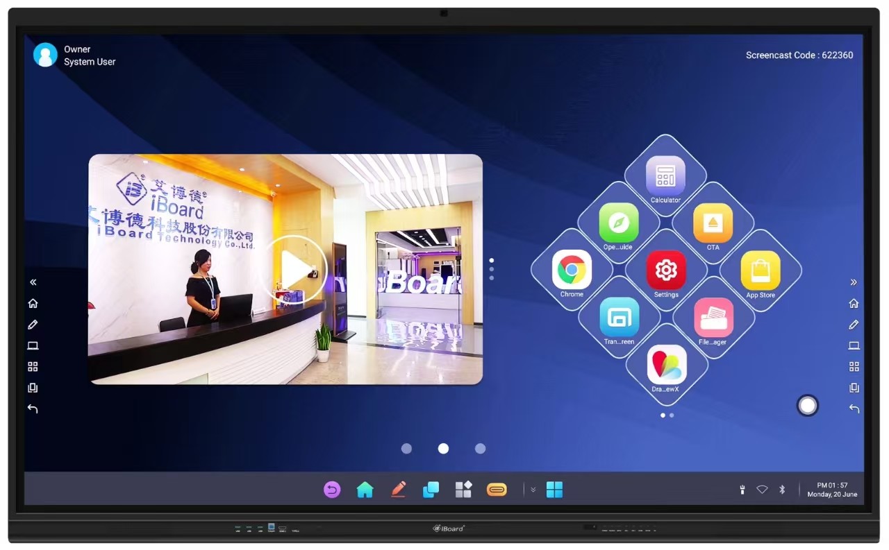 Boost Your Conference Experience With Our HD QLED Android 13 Built-In Camera For Optional Conference Interactive Flat Panel Display