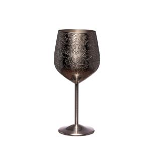 China Premium Grade Solid Stainless Steel Unbreakable Black Wine Glasses wholesale