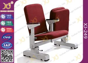 China Stain Proof Stadium Theater Seating , Velvet Fabric Upholstered Sports Stadium Seats wholesale