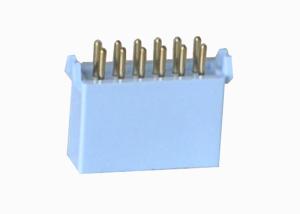 China Blue DIP 12 Pin Header Connector Straight Box 180 Degree Type 2.54mm Pitch wholesale
