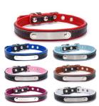 Adjustable PU Leather Dog Collars Custom Pet Collar Leash