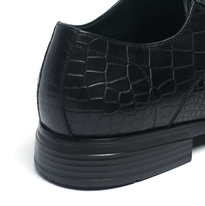 Durable Breathable Autumn Black Leather Dress Shoes