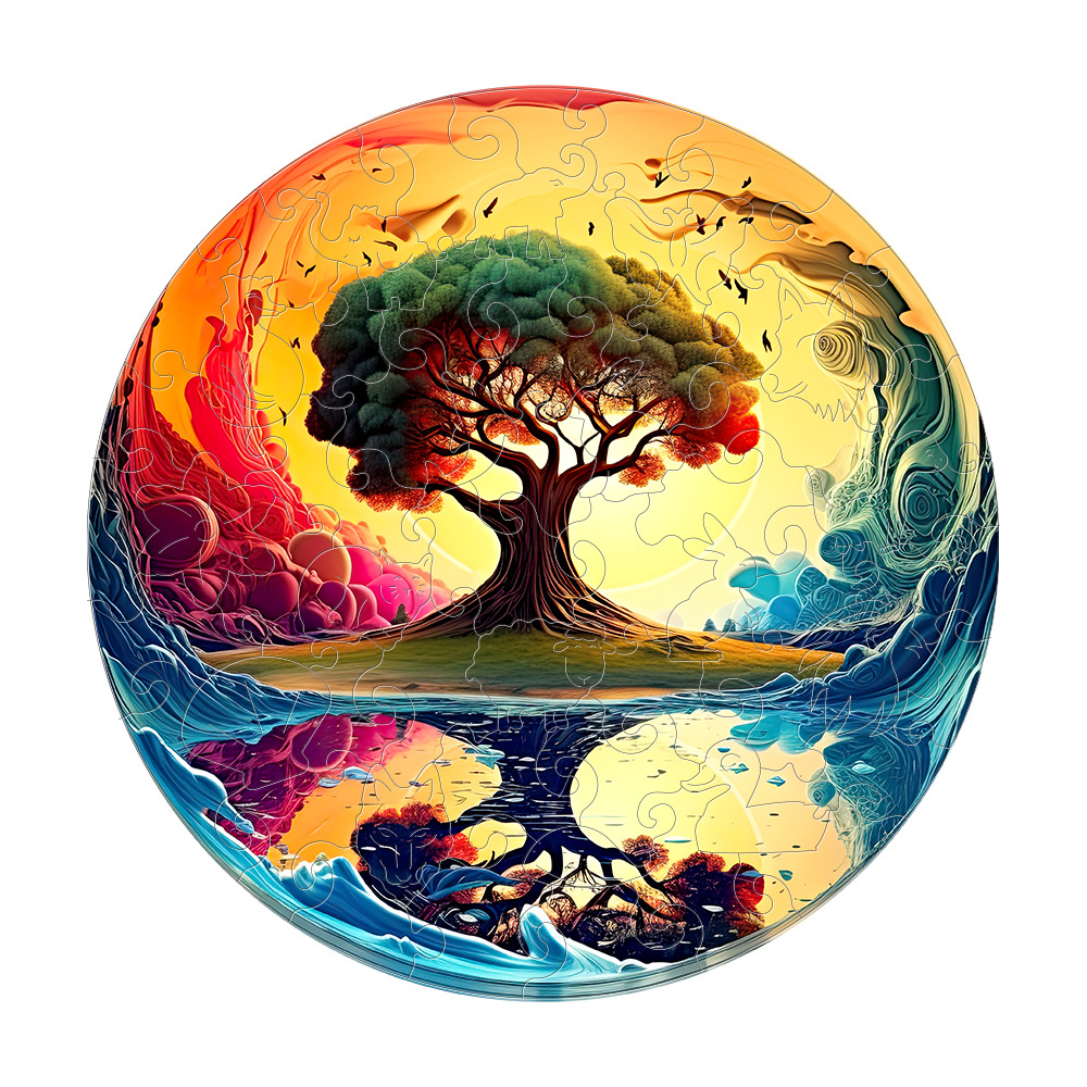 Unisex Wooden Puzzle Brain Teasers Toy Colorful 3D Jigsaw for Kids' Intelligence