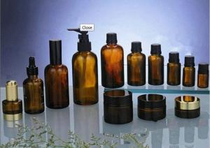 China 5ml, 10ml Cosmetic Amber Oil Glass Bottles With DIN 18mm Amber Drop For Chemical wholesale