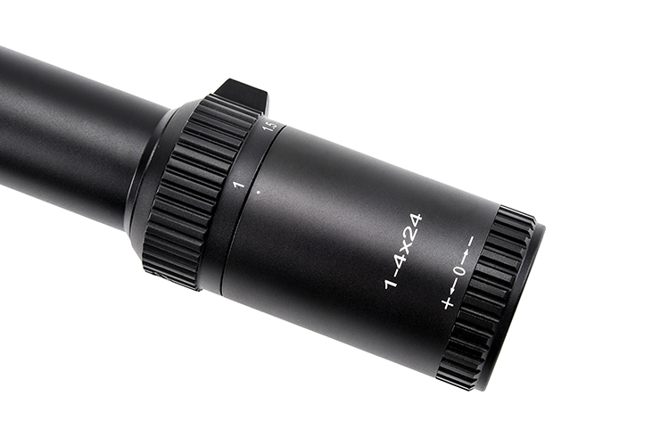 1-4x24 Illuminated Tactical 30mm Tube Glass Reticle Scope with Maximum Output Power 0