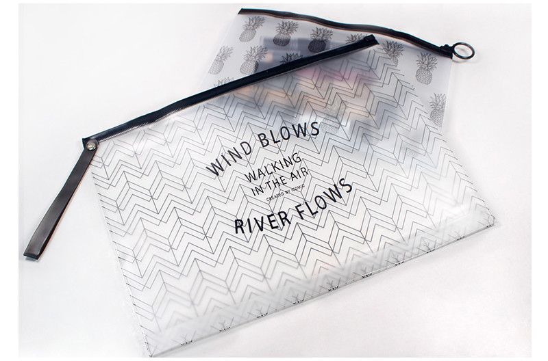 Cartoon Clear Woman Portable Transparent Travel Pvc Makeup Bag
