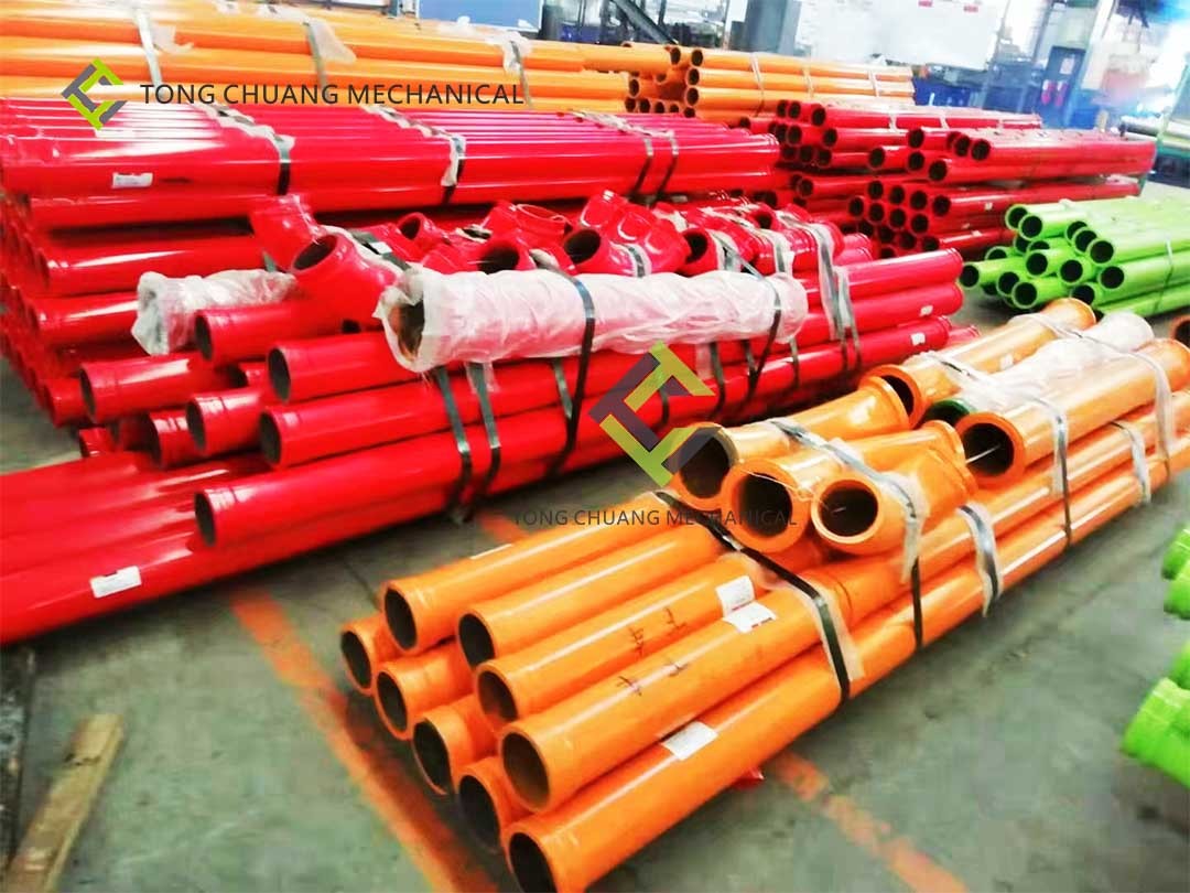 Straight Concrete Pump Pipeline Double Layer Pipe L30mm-L4000MM