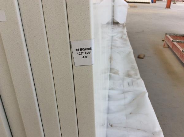 Bacteria Resistant Artificial Granite Countertops , White Engineered Stone