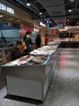 2m Fish display frozen fish showcase fish counter for supermarket display