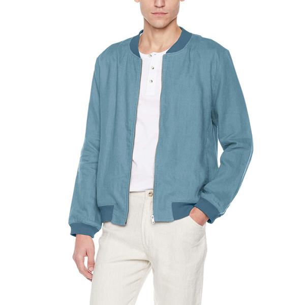 100% Linen Pilot Mens Flight Bomber Jacket Lightweight Multi Colored