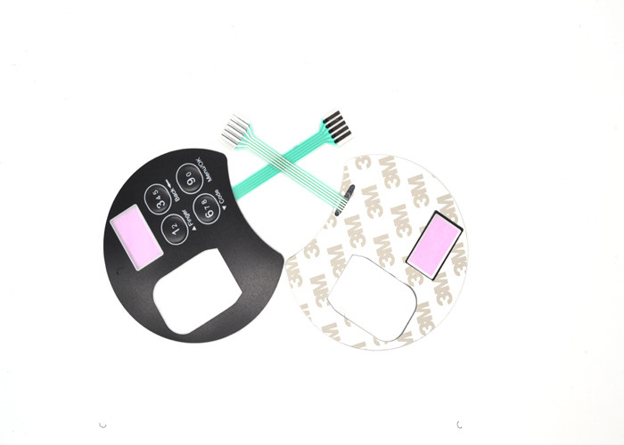 Embossed Tactile Membrane Switch Keypad With Rear Adhesive For Control Panel