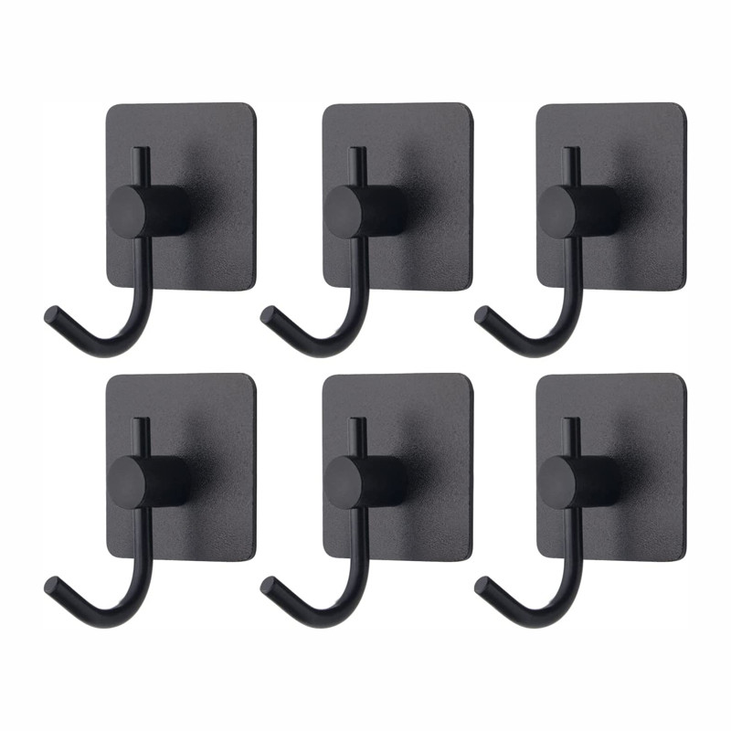 Heavy Duty Sticky Holder Waterproof Aluminum Towel Hooks for Hanging Coat, Hat, Key, Clothes