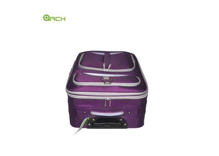 Tapestry Soft Sided Luggage with Two Classic Front Pockets and Big Skate Wheels