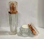 Luxury Transparent Cream Bottles Skincare Packaging / Glass Cosmetic Bottle Six