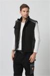 OEM Breathable Water Repellent Clothing , 350gsm Black Winter Vest Mens