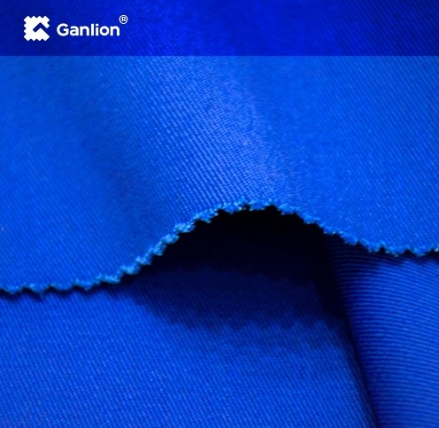 Cotton Polyester Antistatic Blue Antiacid Coating Water Repellent Fabric Twill 2