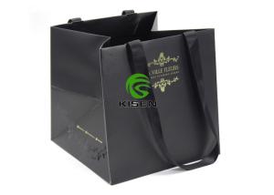 China Storage Flower Ribbon Handle Gift Bags Custom Printing Strong Paper Carrier Bags wholesale