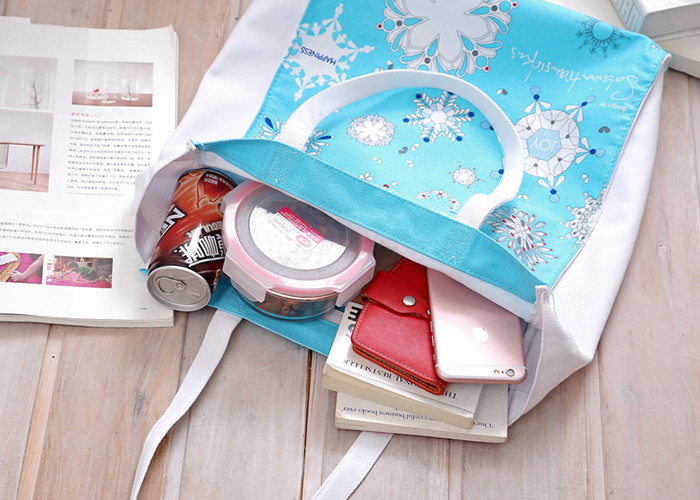 Handle Shopping Canvas Bag Fashion Promotional Eco - Friendly OEM Logo