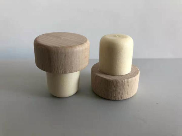 Customized Natural Beech Wooden Wine Cork Stopper/Wine Bottle CapWholesale