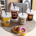 Eco - Friendly 16oz Disposable Bubble Tea Cups Clear Plastic Cups