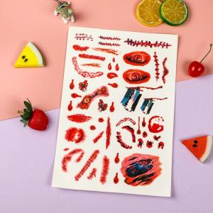 China Noctilucent Light Festive Stickers Funny Makeup Halloween Tattoo Stickers wholesale