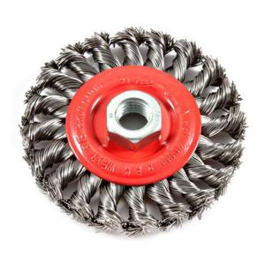 China Stainless Steel Wire Polishing Wheel Brushes Twisted Knot Bevel Wheel Disc Brushes wholesale