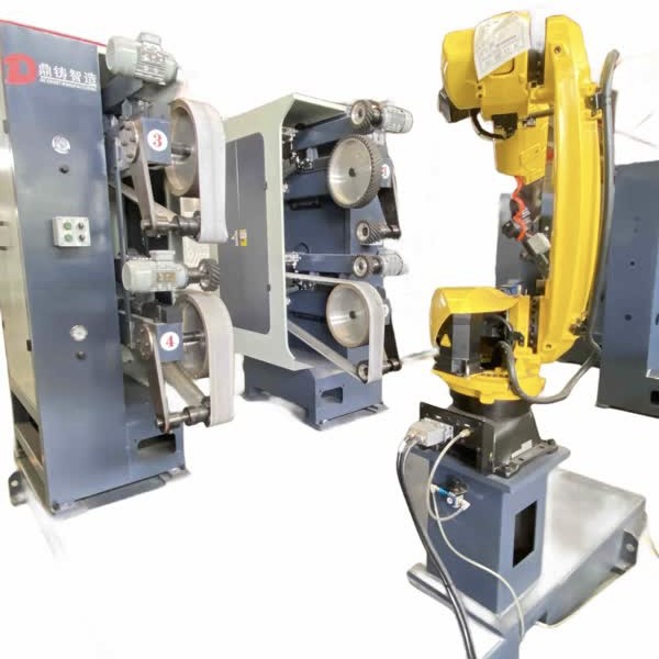 4000mm Sand Belt Robotic Polishing Machine Cell For Metal