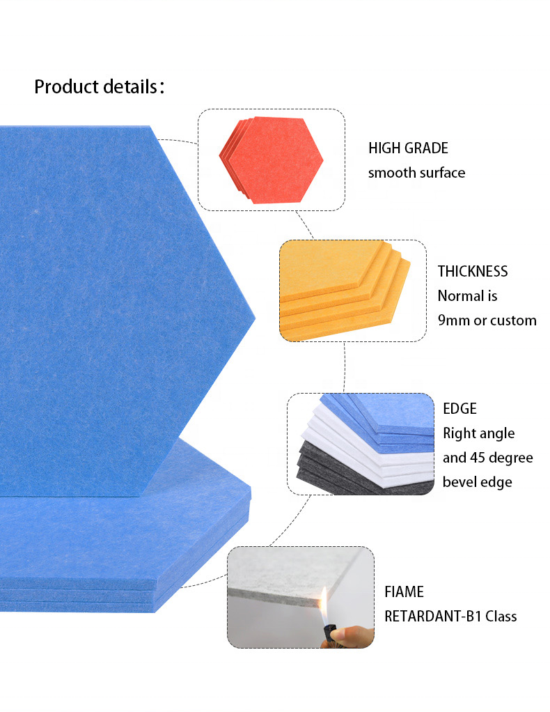 Wall Polyester Fiber Board 8mm 6mm Soundproof For Music Rooms Schools KTV Studios