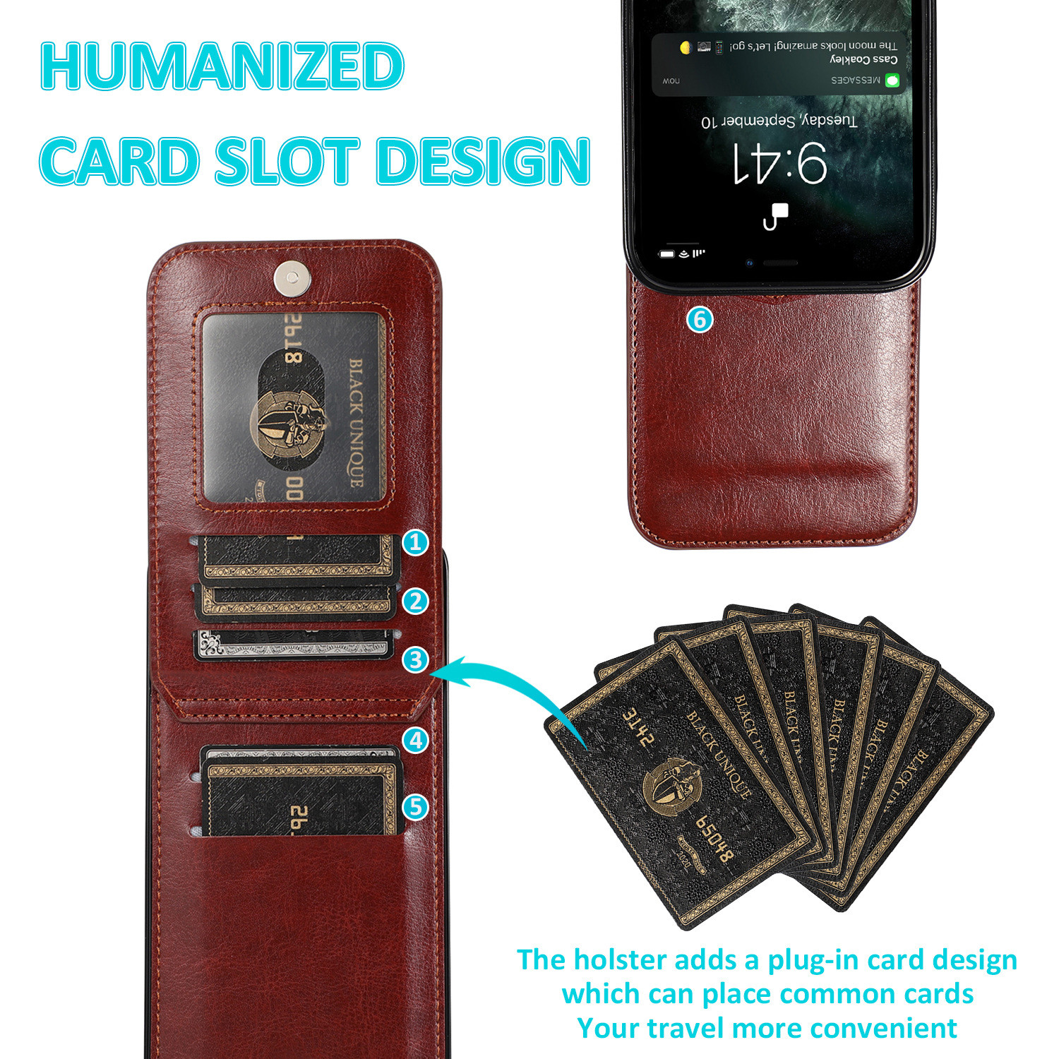 Cell Phone Card Case , Shockproof Stand Mobile Cover For Iphone 11