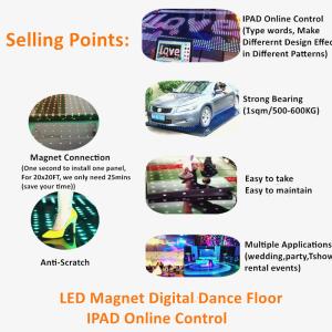 China Interactive LED Stage Dance Floor 50*50 For Customizable Lighting Displays At Weddings wholesale