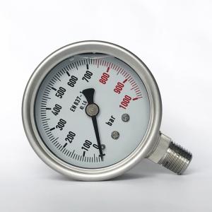 China 1000 Bar 2.5 Inches Liquid Filled Pressure Gauge SS Manometer Glycerin Filled wholesale