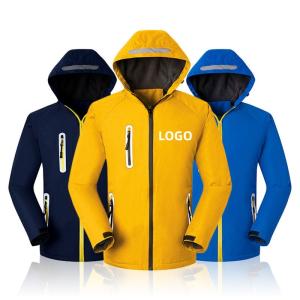 China Custom Logo Outer Wear Apparel Spandex Polyester Softshell Jacket Windbreaker wholesale