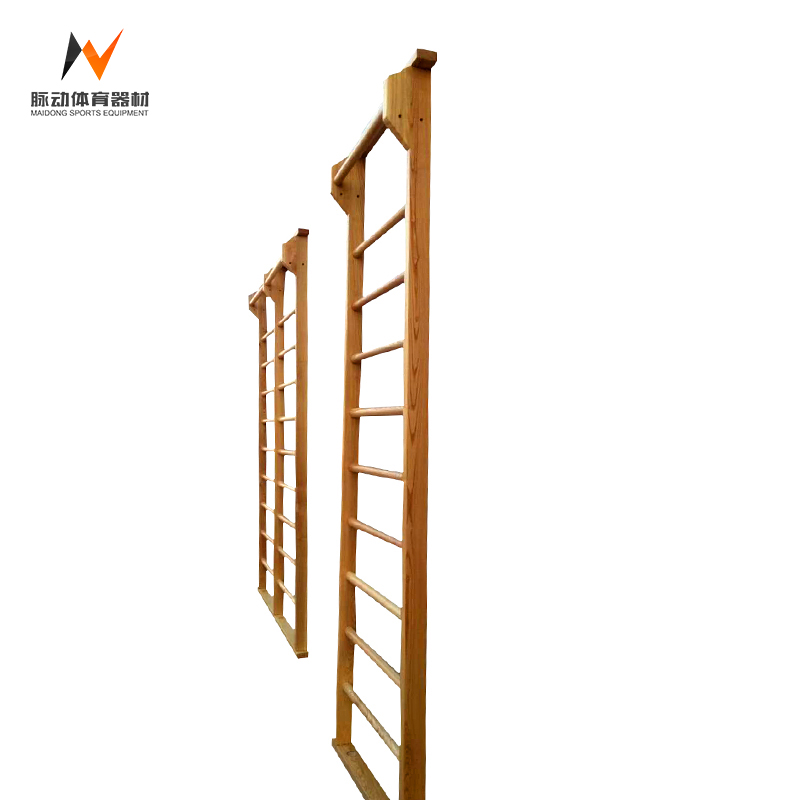 Adjustable Yellow Manchurian Ash Wood Wall Bars Gym Ladder for Customized Workouts