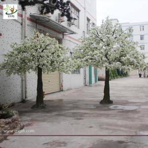China UVG artificial white cherry flower trees for indoor wedding decoartion 12ft tall CHR023 wholesale