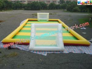 China Popular Soapy Football PVC Inflatable FieId Sports Games, Water Soccer Pitch Games wholesale