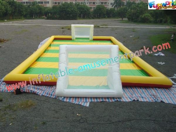 Popular Soapy Football PVC Inflatable FieId Sports Games, Water Soccer Pitch