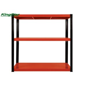 China 3 Layers 500Kg Capacity Bolted Shelving Systems Powder Coated Finish For Warehouse wholesale