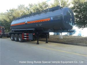 China Hydrochloric Acid Tanker Semi Trailer , Chemical Road Tankers Custom Material wholesale