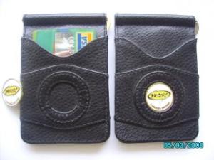 China Hot selling PVC Personalized Leather Money Clip with polybag wholesale